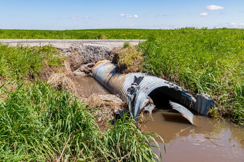 Repaired Culvert Pipe